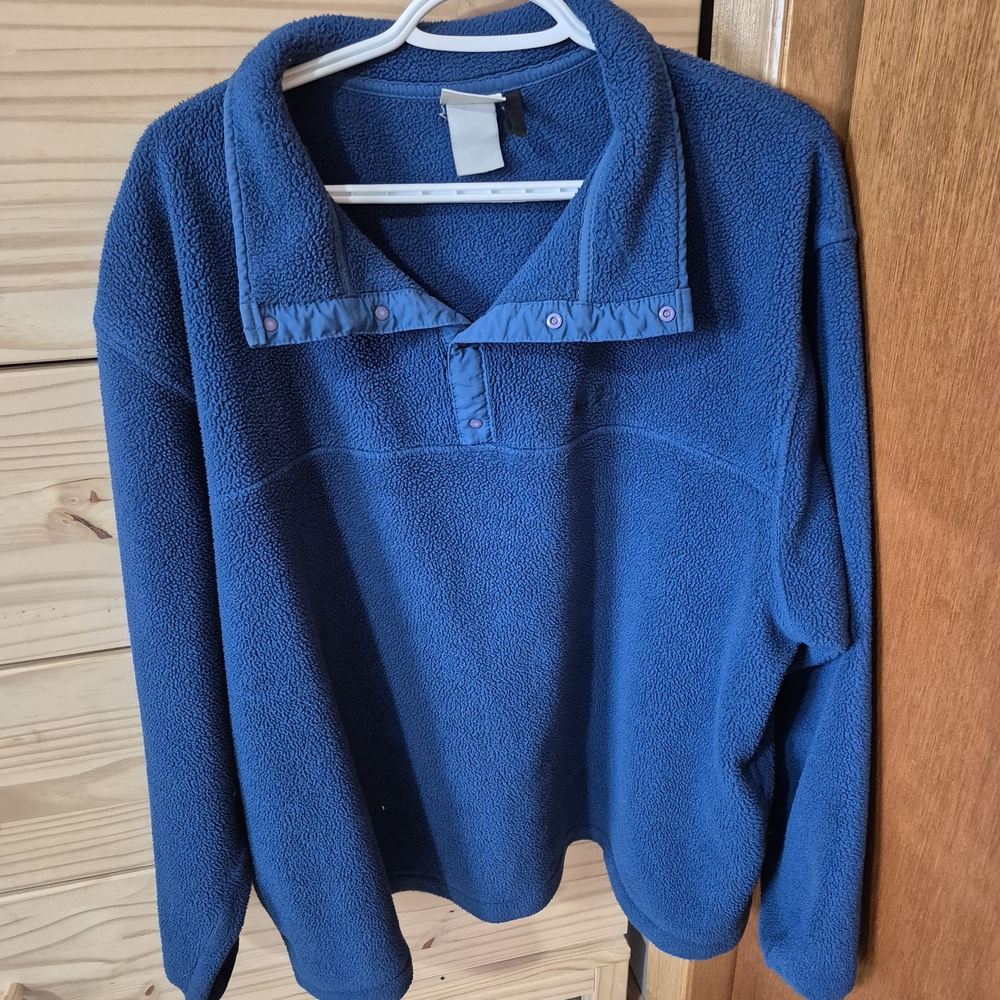 Women's Blue Fleece LLB bean Pullover